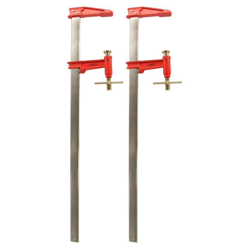 Lot de 2 serres joints à pompe 80 cm - Acier laminé - Longueur de serrage 80 cm - Frein anti glissement