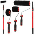 Kit rouleaux enduit - Rouleaux 22cm et 8cm - Rouleau d'angle - Perche télescopique de 70 à 120 cm - Application rapide et facile
