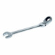 Clé mixte 10 mm satinée à cliquet chrome vanadium