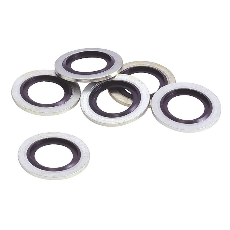 Joints vidange X 6, lèvres BS, diamètre 14.7 mm