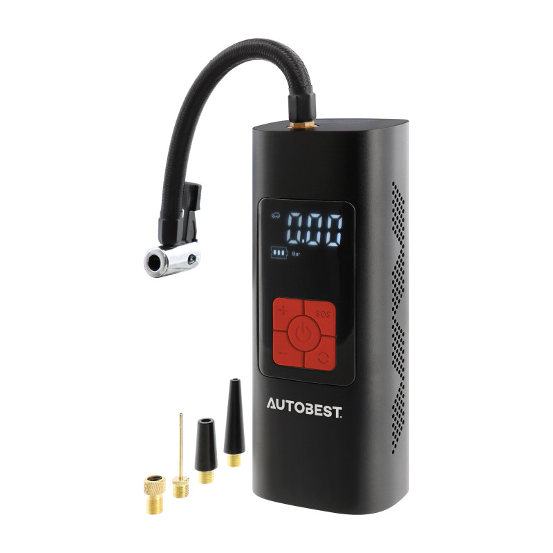Compresseur d'air rechargeable - 4 modes de gonflage - 4 embouts - 1 flexible
