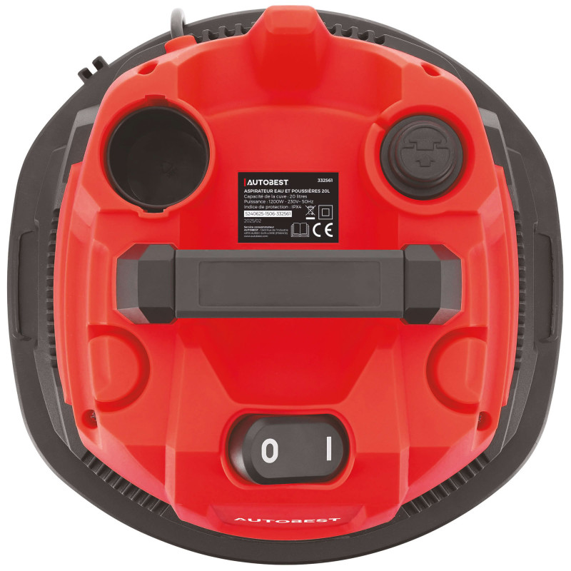 Aspirateur eau et poussière - 20 litres - 1200W - Filtre HEPA