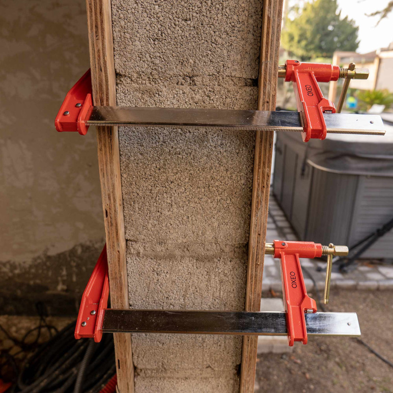 Lot de 2 serres joints à pompe 30 cm - Acier laminé - Longueur de serrage 30 cm - Frein anti glissement