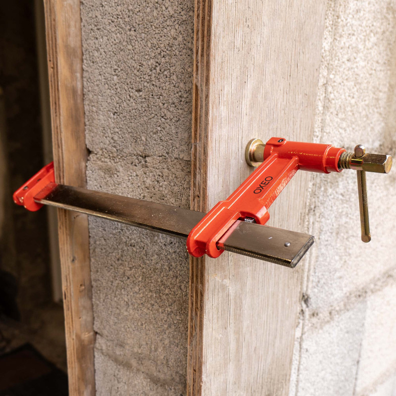 Lot de 2 serres joints à pompe 30 cm - Acier laminé - Longueur de serrage 30 cm - Frein anti glissement