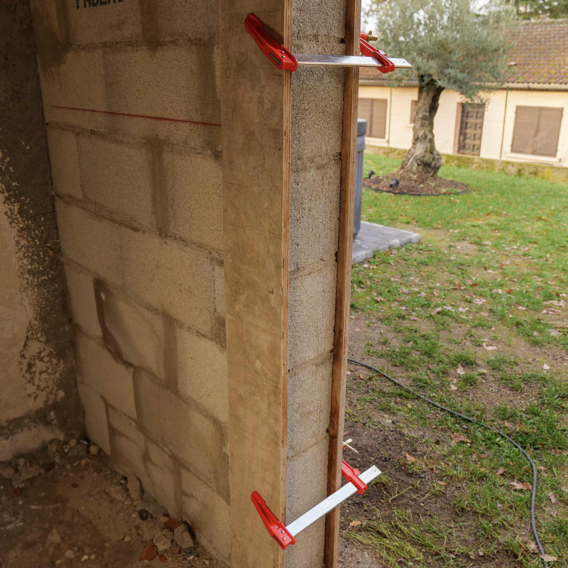 Lot de 2 serres joints à pompe 30 cm - Acier laminé - Longueur de serrage 30 cm - Frein anti glissement