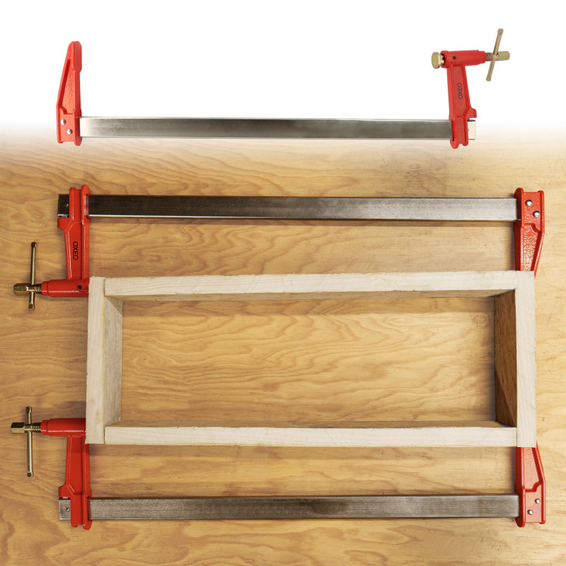 Lot de 2 serres joints à pompe 60 cm - Acier laminé - Longueur de serrage 60 cm - Frein anti glissement