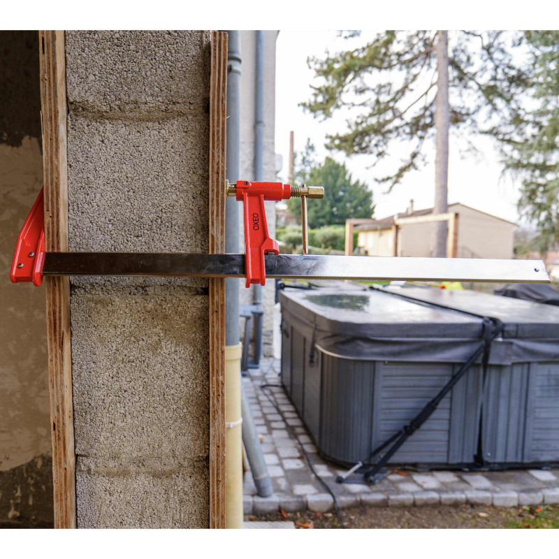 Lot de 2 serres joints à pompe 60 cm - Acier laminé - Longueur de serrage 60 cm - Frein anti glissement