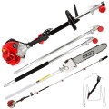 Elagueuse thermique sur perche - Moteur 2 temps 52 cm3 - 2 rallonges extensions - Longueur totale 4.06m - Guide chaîne 30cm