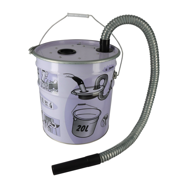 Bidon vide cendre 20 litres sans moteur