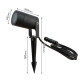 Spots extérieurs design avec piquet X4 - Noirs - Pour Ampoule LED GU10 - Étanche IP65 - Orientables - Fixations discrètes