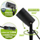 Spots extérieurs design avec piquet X4 - Noirs - Pour Ampoule LED GU10 - Étanche IP65 - Orientables - Fixations discrètes