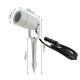Spots extérieurs design avec piquet X4 - Gris - Pour Ampoule LED GU10 - Étanche IP65 - Orientables - Fixations discrètes