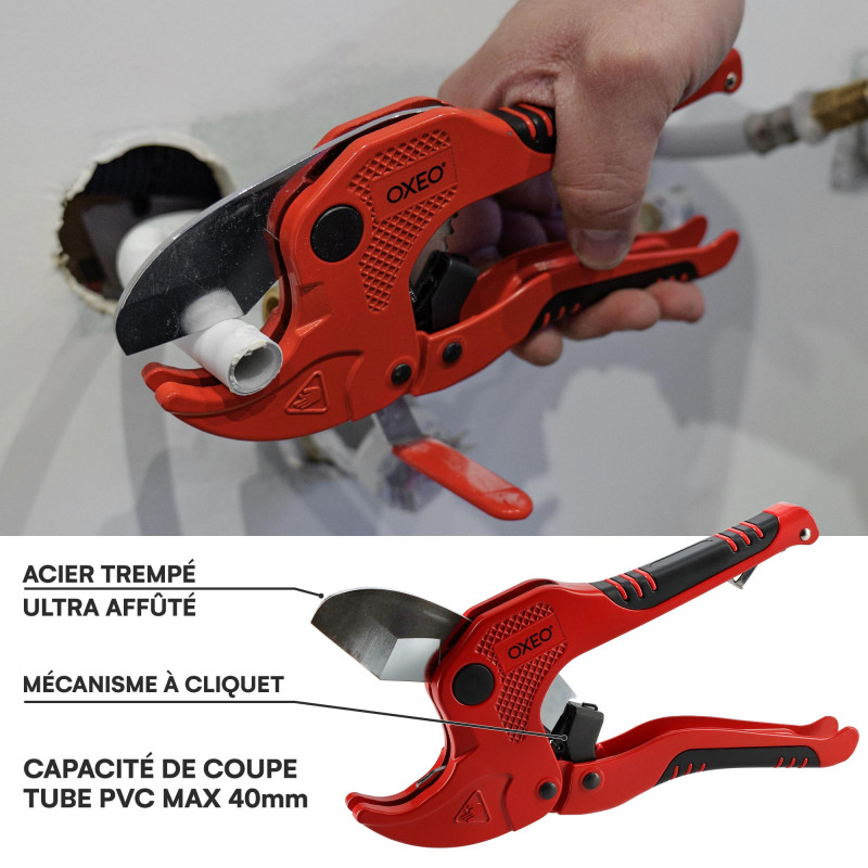 Kit outils sertir multicouches - Pince sertisseuse Pro - 4 mâchoires TH - Redresseur tube - Calibreur ébavureur - Coupe tube