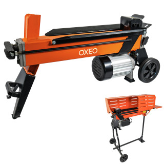 Fendeuse de bûches à pied - 7T horizontal - avec support -  Moteur 2300W - Longueur de fendage 52cm - 2 roues - Fendeuse à bois