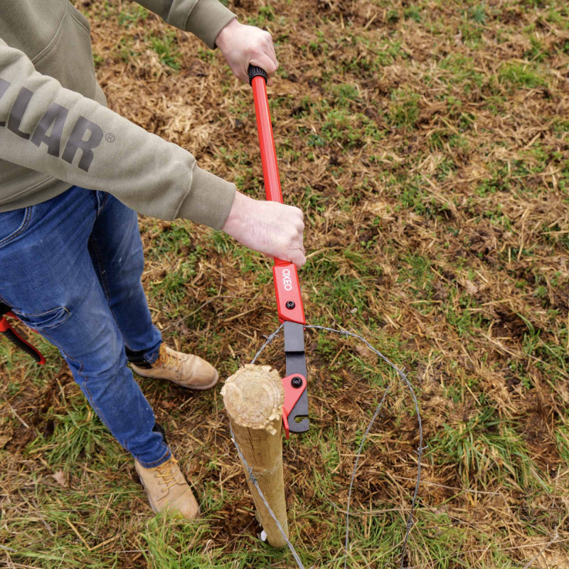 Outils tendeurs pour clôtures et barbelés - Tendeur de clôture 78cm - Pince pour clôture 25cm
