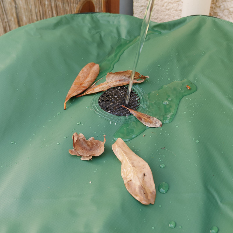 Réservoir récupérateur eaux de pluie 300 Litres cuve souple PVC armé - Pliable - Avec Robinet et Soupape de Décharge - Filtre
