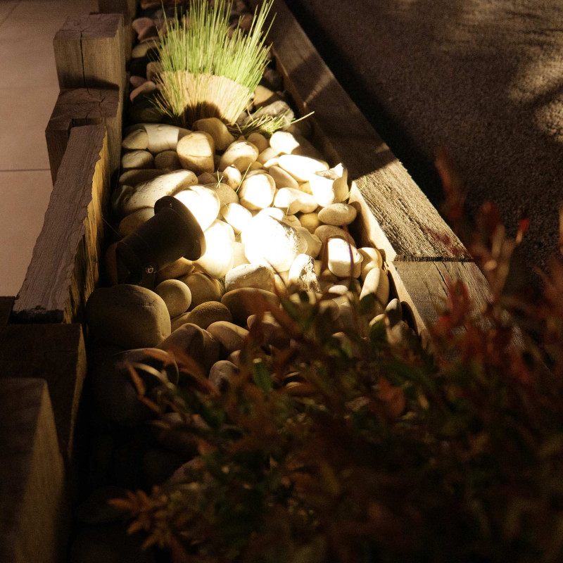 Spot extérieur avec piquet X6 - Pour Ampoule LED GU10 - Câble 1m50 - Éclairage de Jardin à piquer - Orientable - Étanche IP65
