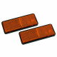 Catadioptres rectangles orange 95x38 mm  X 2