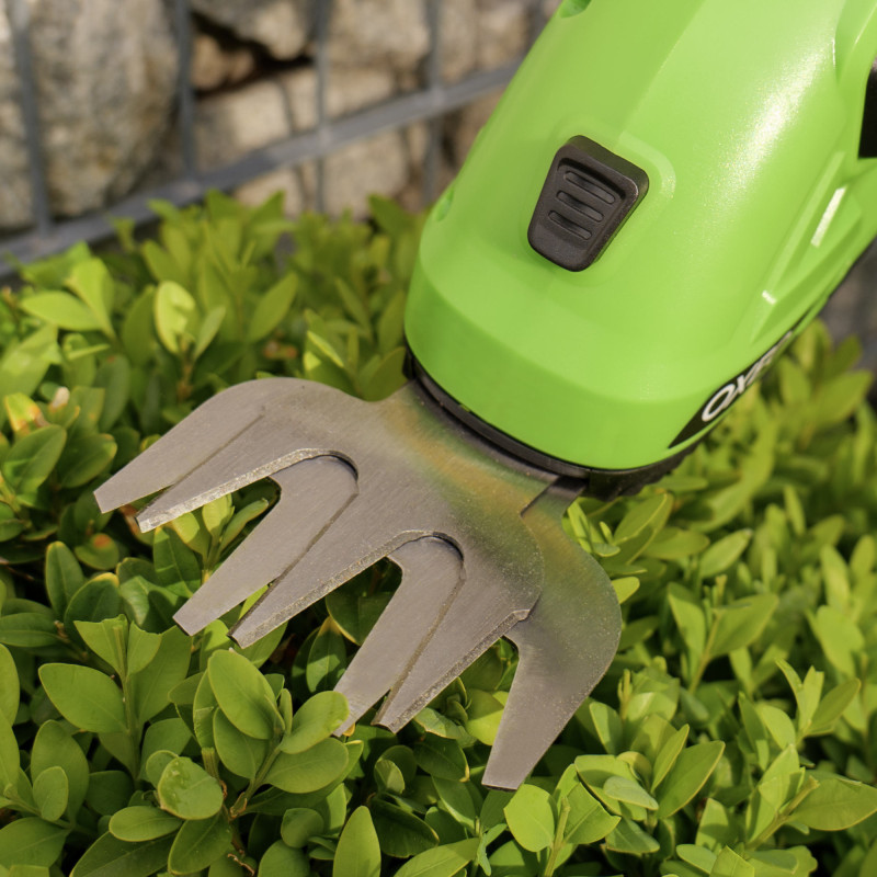 Cisaille à gazon - sculpte buisson taille-herbe sans fil avec Batterie 2000mAh - Câble Charge USB C - 2 lames - Poignée rotative