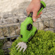 Cisaille à gazon - sculpte buisson taille-herbe sans fil avec Batterie 2000mAh - Câble Charge USB C - 2 lames - Poignée rotative