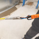 Aiguille tire fil sur dévidoir avec roues - 8mm - longueur 140m - Tire câble électricien Fibre de verre - Rigide et résistante