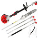 Elagueuse thermique sur perche - Moteur 2 temps 52 cm3 - 3 rallonges extensions - Longueur totale 5.06m - Guide chaîne 30cm