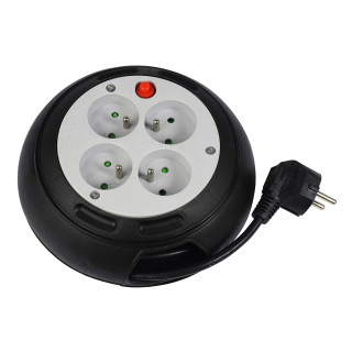 Enrouleur ménager compact 4 prises 16A+T  2m