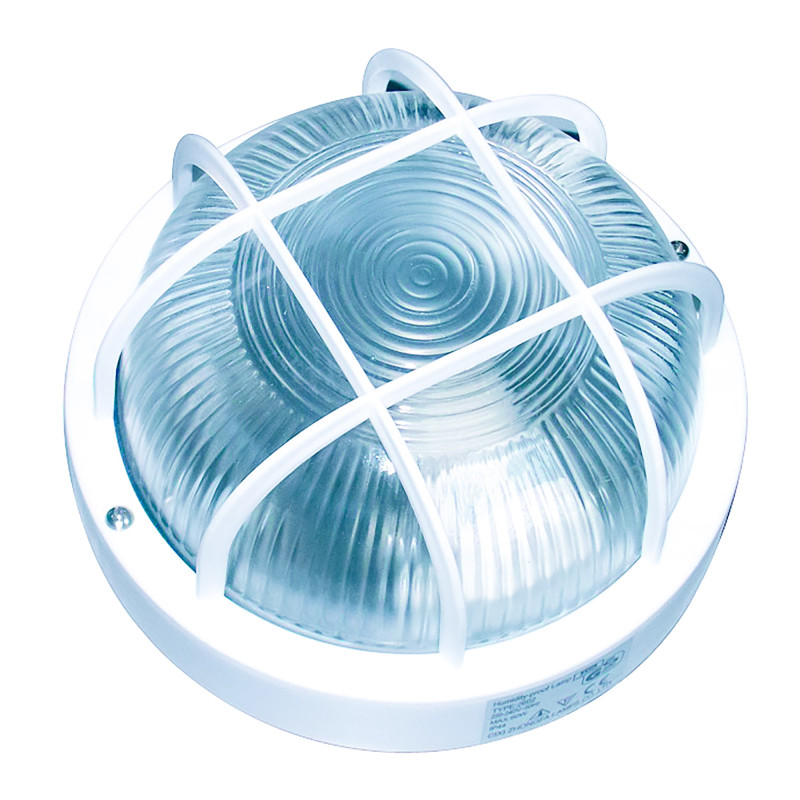 Hublot rond blanc 60W - E27 -  Hublot ovale à ampoule - Extérieur - étanche et résiste à l'humidité