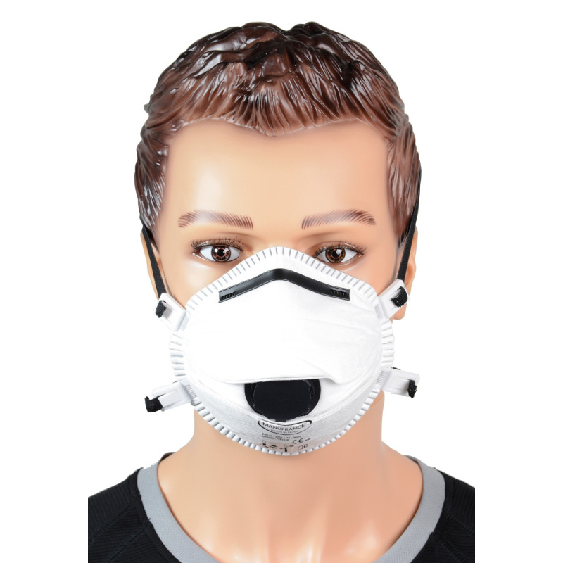 Masque antipoussieres ffp3 avec coque et valve