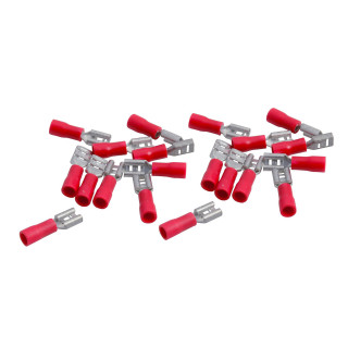 Lot de 20 cosses hifi femelles rouges pré-isolées
