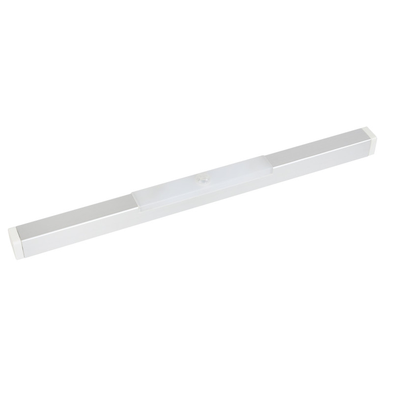 Réglette aluminium leds à piles avec détecteur