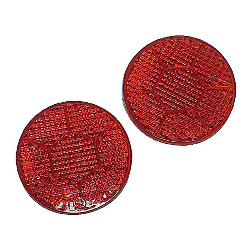 Catadioptres rouges diamètre 70 mm X 2