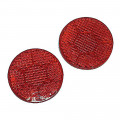 Catadioptres rouges diamètre 70 mm X 2