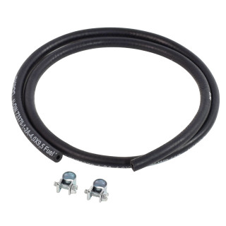 Tuyau pour carburant 4/9.5mm - Colliers - Longueur 1 mètre