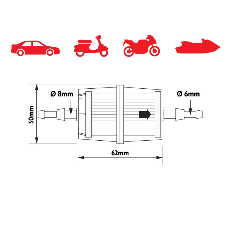 Filtre à carburant grand modèle