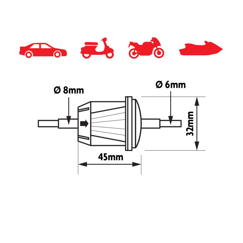 Filtre à carburant petit modèle