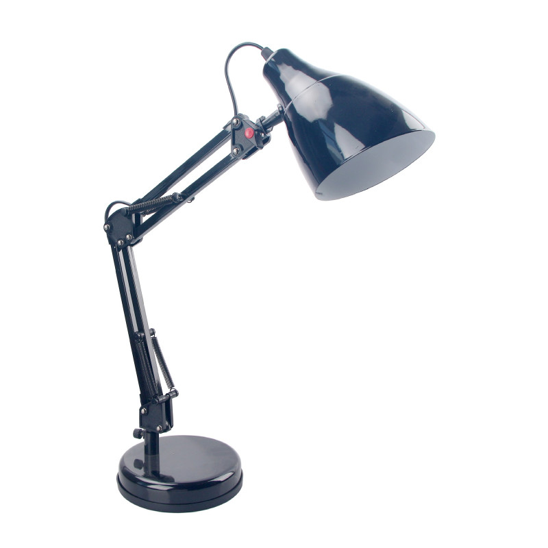 Lampe de bureau articulée noire - métal