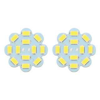 Lot de 2 ampoules G4 SMD 12/24V diamètre 30mm connexion arrière
