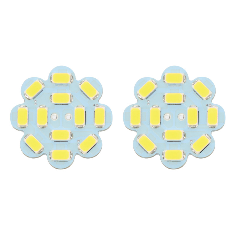 Lot de 2 ampoules G4 SMD 12/24V diamètre 30mm connexion arrière