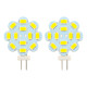 Lot de 2 ampoules G4 SMD 12/24V diamètre 30mm connexion latérale