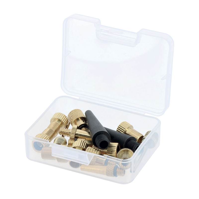 Jeu 16 embouts de gonflage laiton et plastique