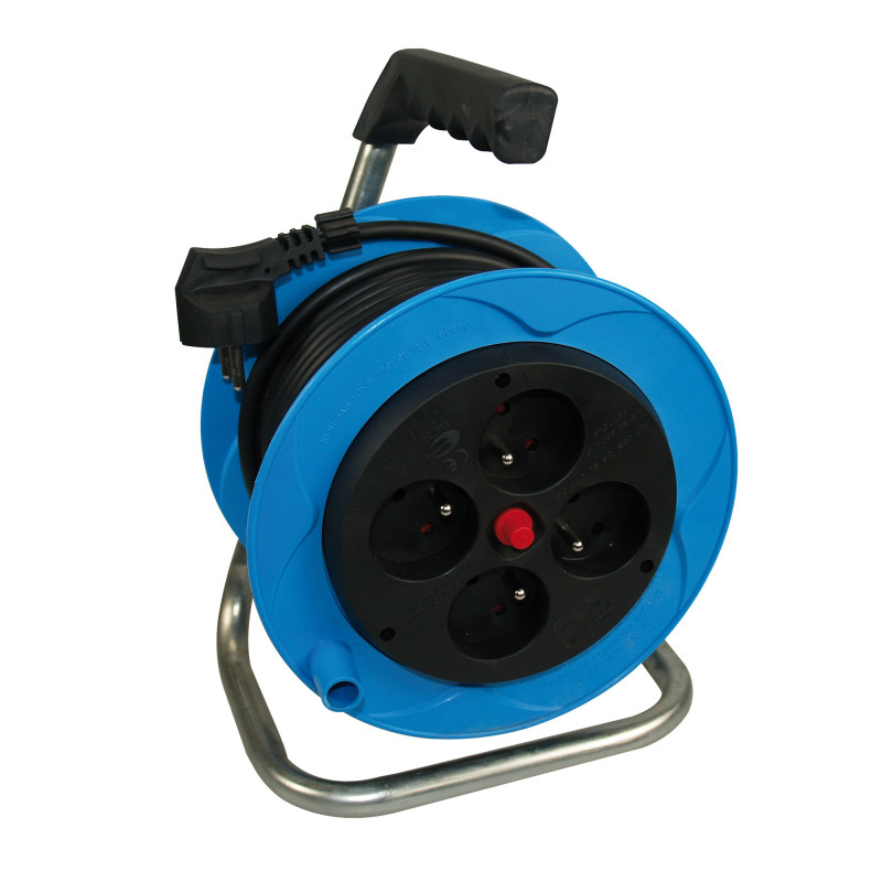 Enrouleur 220v-2300w  15mètres 3G1mm² 4 prises 16 A