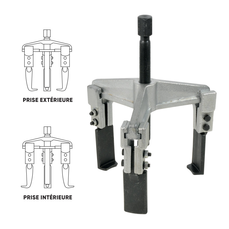 Extracteur 3 griffes réglable 160 x 100 mm