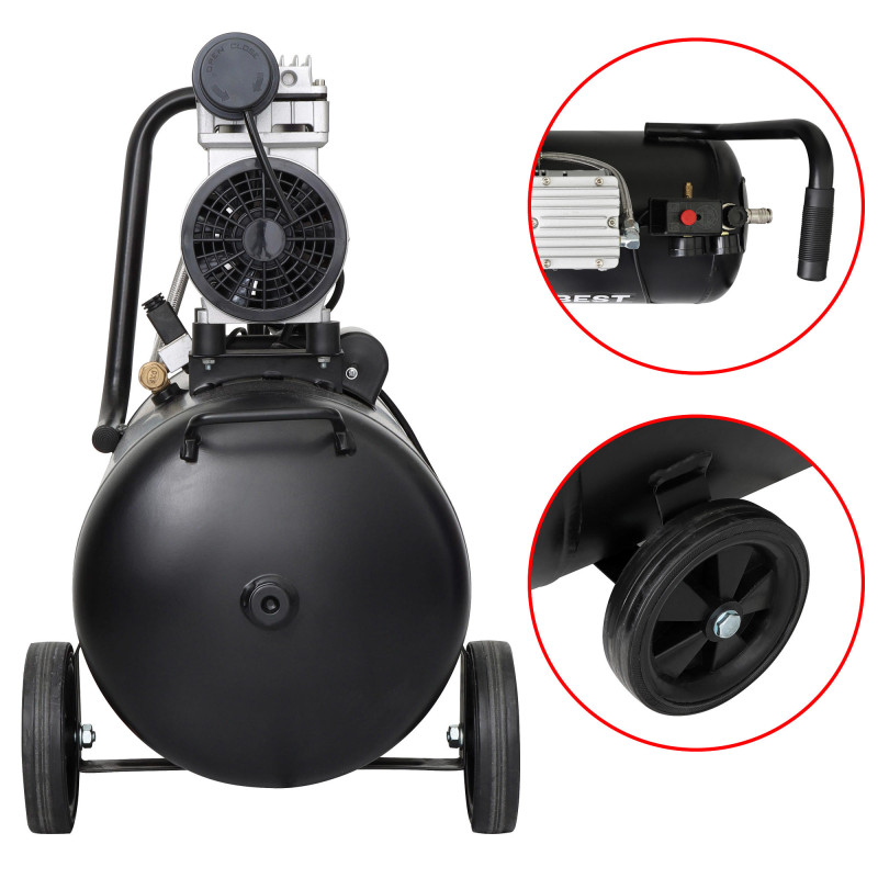 Compresseur Bicylindre silencieux 50L