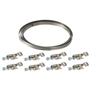 Collier de serrage à bande 9mm Longueur 3 mètres 8 têtes