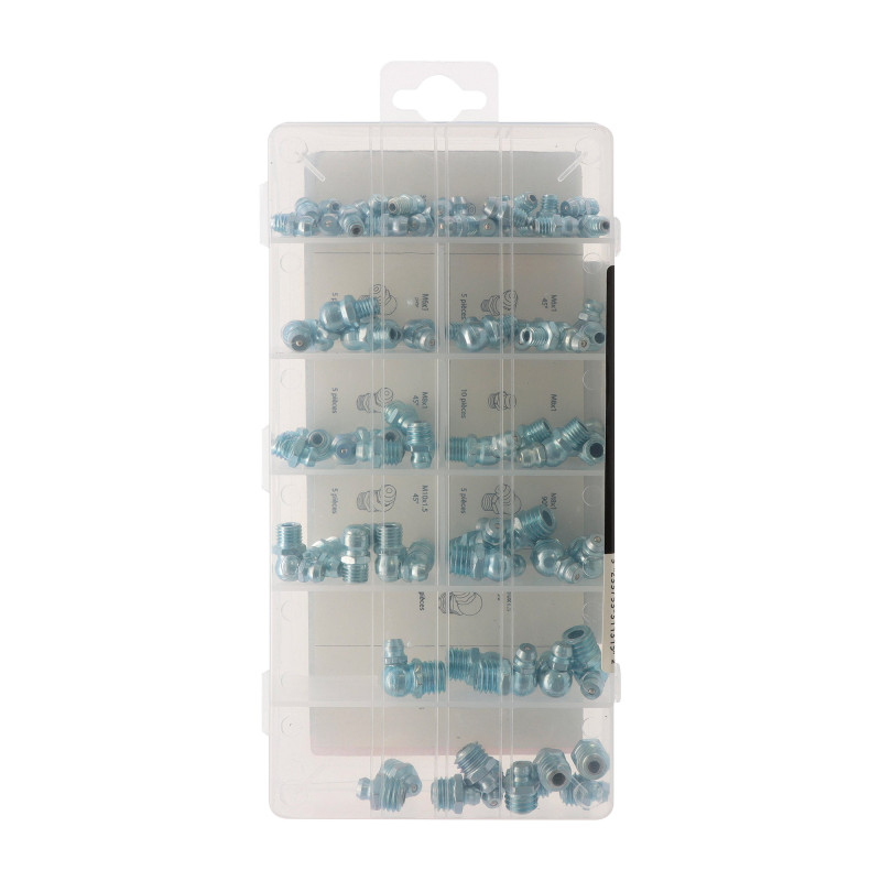 Coffret de 85 graisseurs droits 45° et 90°
