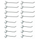 Lot de 16 crochets - Pour panneau mural rangement outils - Pour ref Oxeo 760243