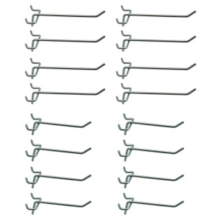 Lot de 16 crochets - Pour panneau mural rangement outils - Pour ref Oxeo 760243