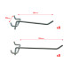 Lot de 16 crochets - Pour panneau mural rangement outils - Pour ref Oxeo 760243