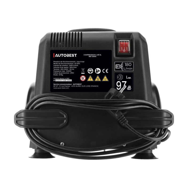 Compresseur à air - 6 litres - 230V